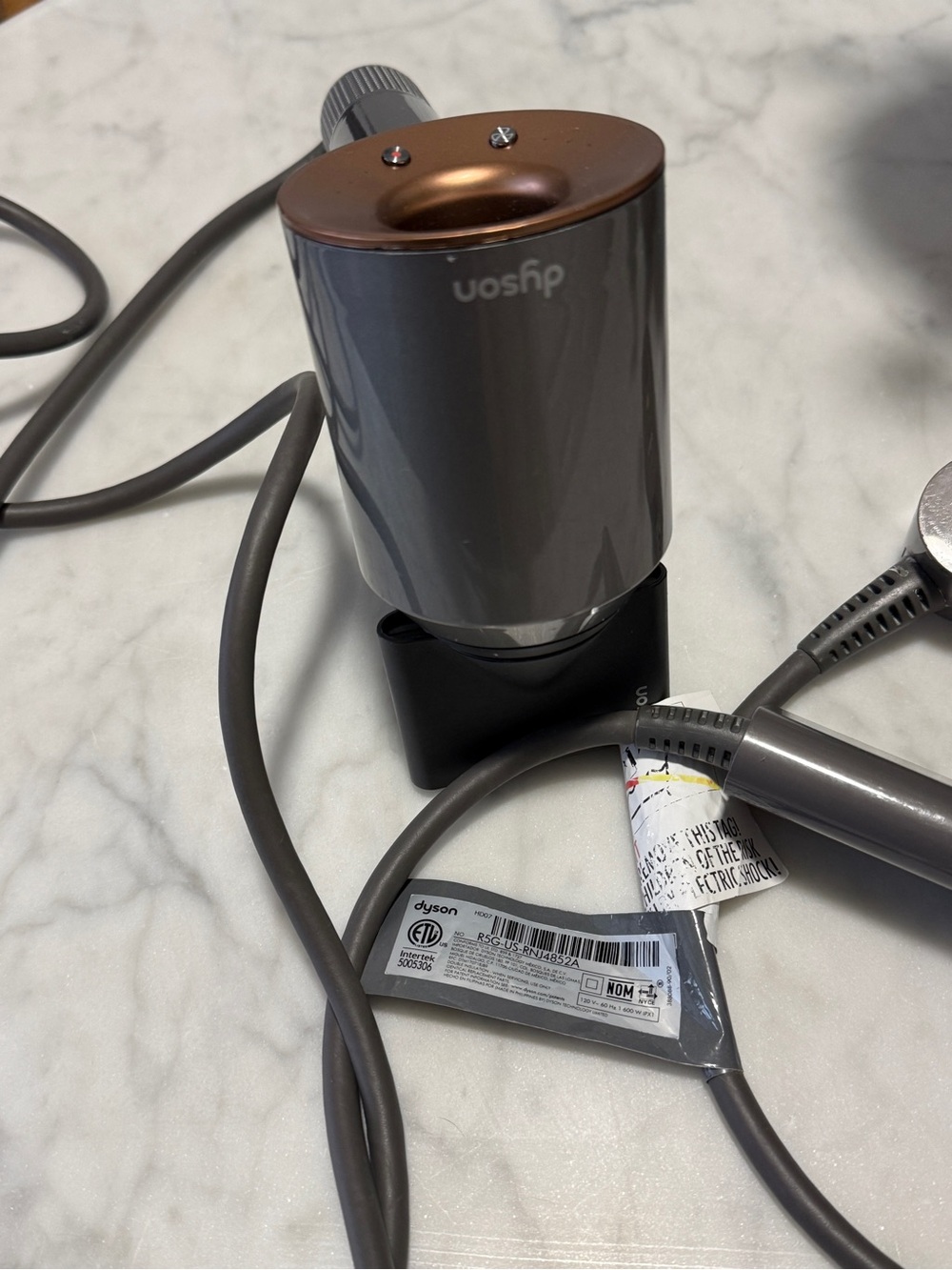 Dyson Supersonic HD07 Hair Dryer Nickel Copper + Styling Concentrator